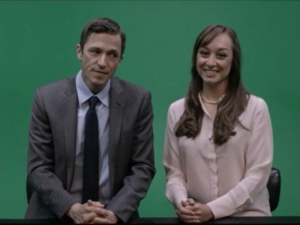 Comedy - Cheesy annoyed newscaster